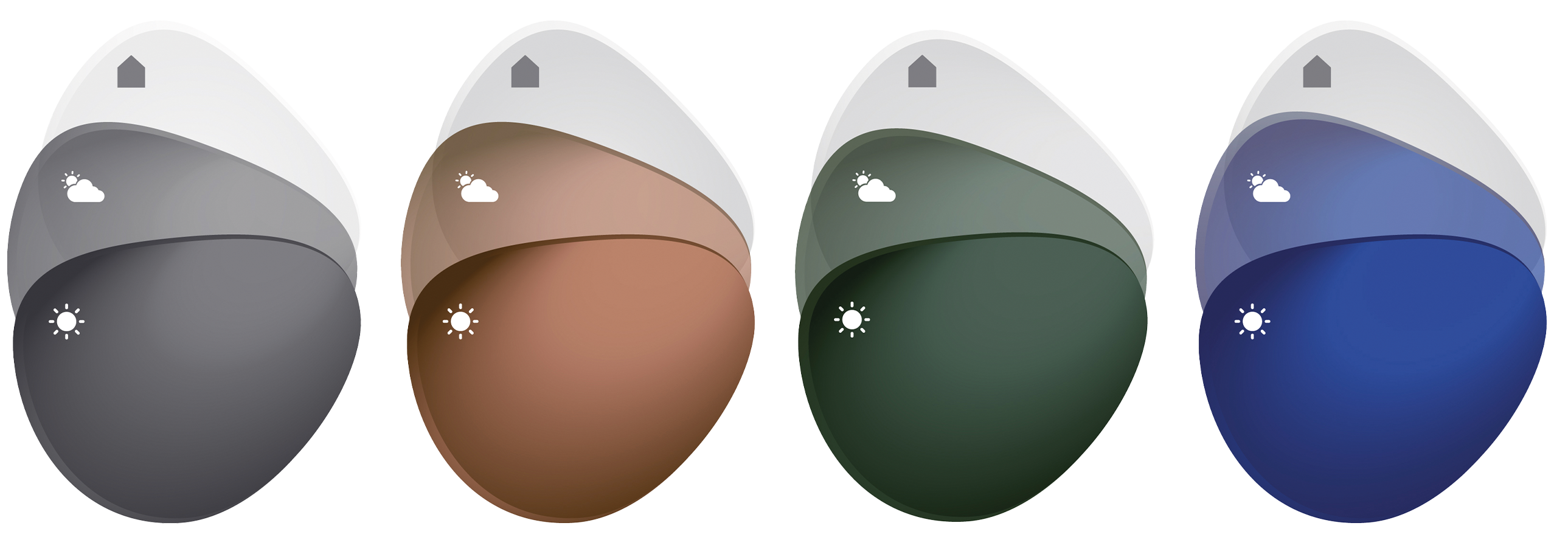 Shade options for Sensity 3 Lenses
