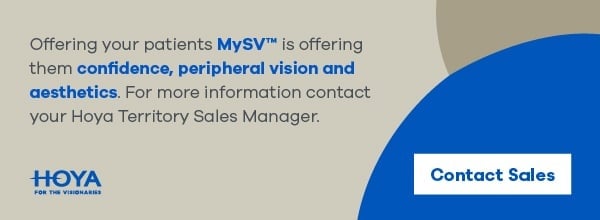 MySV lenses for more confidence, peripheral vision and aesthetics
